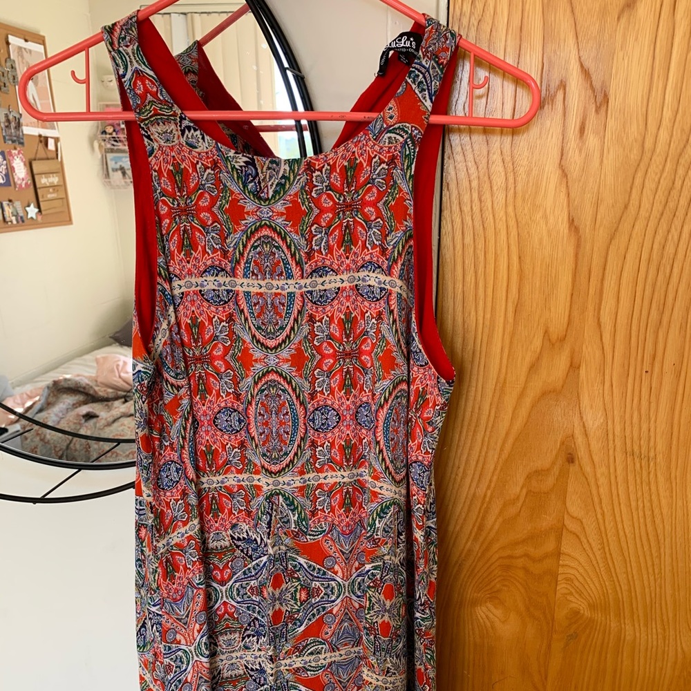 Lulus patterned halter dress - Picture 1 of 5